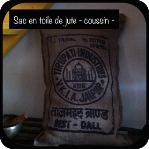 Toile de jute Coussin