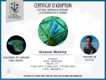 certificat adoption corail greener mummy